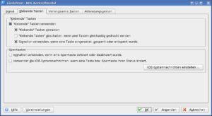 Abbildung 1: Tasten, die rasten: Im Register "Klebende Tasten" stellen Sie ein, dass <code srcset=