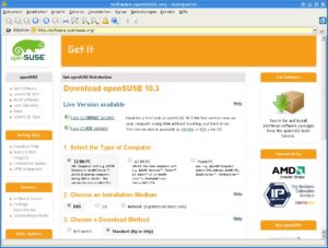 Abbildung 1: Über diese Seite laden Sie eine der zahlreichen OpenSuse-Versionen herunter.