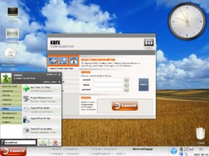 Abbildung 1: KBFX ist ein Vorbild für das neue Startmenü Raptor von KDE 4.