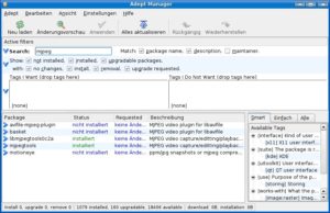 Abbildung 1: Extrawurst – Ubuntu Linux erkennt die Mjpegtools nur, wenn man sie auf der Konsole manuell installiert.