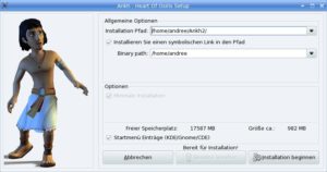 Abbildung 1: Ankh II verwendet den übersichtlichen Loki-Installer, der alle wichtigen Einstellungen in einem Dialog abfragt.