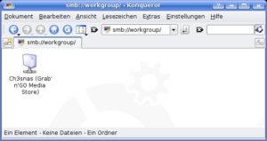 Abbildung 1: Über den Samba-Browser von Konqueror finden Sie den Media Store von Conceptronic auch ohne Kenntnis der IP-Adresse.
