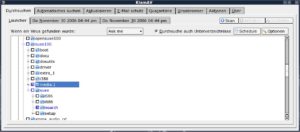 Abbildung 1: Mit einem Mausklick wählen Sie Verzeichnisse und Dateien aus, die Sie scannen möchten. Die Tabs im Hintergrund zeigen laufende Scans an.