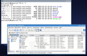 Abbildung 1: Die Zugriffsrechte können Sie sowohl mit Dateimanagern als auch auf der Shell mit     <code srcset=