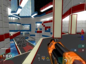 Abbildung 1: Hochkarätig: Besonders im Bereich der Actionspiele muss sich Linux nicht verstecken: Das freie Spiel "Warsow" pflegt dabei einen comicartigen Stil.