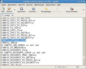 Abbildung 1: Damit der Kernel Ext4 versteht, müssen Sie die entsprechende Option in der     <code srcset=