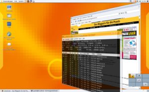 Abbildung 1: Mandriva hat Metisse bereits mit der Live-CD Mandriva One 2007 Metisse in Form einer Technology Preview vorgestellt und integriert den 2,5D-Desktop in die nächste Release der Distribution.