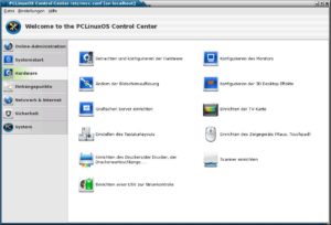 Abbildung 1: Aufgeräumt und übersichtlich: Das Kontrollzentrum in SAM-Linux.