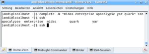Abbildung 1: Mit dem Bash-Befehl "complete" definieren Sie eigene Vervollständigungsregeln, etwa für die Rechnernamen in Ihrem Netzwerk.