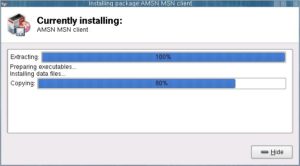 Abbildung 1: aMSN liefert zur Installation unter Linux einen grafischen Installer mit.