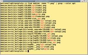 Abbildung 1: Die Ausgabe des Find-Kommandos wandert ohne Umwege über die Shell an das Tool Grep.