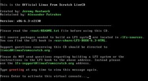 Abbildung 1: Die LFS-Live-CD hat alles an Bord, was Sie zum Erstellen Ihres eigenen Linux-Systems benötigen.