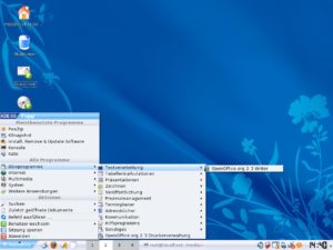 Abbildung 1: Unter Mandriva werden mehrere Untermenüs für OpenOffice-Anwendungen angelegt.