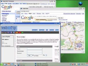 Abbildung 1: Prism bricht Webanwendungen wie Google Maps oder WWW2FTP aus der Browserumgebung heraus und stellt sie wie lokale Applikationen dar.