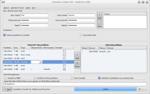 Abbildung 1: Installation in einem einzigen Schritt: Der Festplatteninstaller von Dreamlinux.