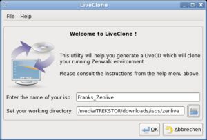 Abbildung 1: Das Programm Live Clone erzeugt ein angepasstes Live-System.