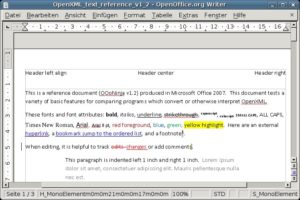 Abbildung 1: Im Test öffnete OpenOffice das Referenzdokument von OpenOffice.org Ninja fehlerfrei.