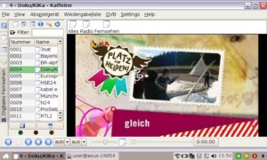 Abbildung 1: Fast perfekt: Mit einer passenden Sprachdatei zeigt sich Kaffeine in Deutsch auf dem EeePC.