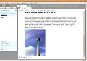 Abbildung 1: Ungewohnt: Die Bedienoberfläche von Zoho Writer erinnert wenig an herkömmliche Textverarbeitungungen.