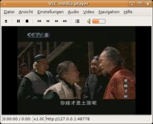 Abbildung 1: Faszinierend, aber worum geht es eigentlich? Sopcast streamt neben Sport auch exotische Programme auf Ihren Rechner, so wie diesen chinesischen (?) Film.