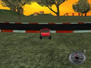 Abbildung 1: Das höchste der Gefühle in der Landschaftsdekoration bei Stunts 2005 bilden Windmühlen und Betonbunker.