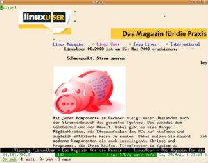 Abbildung 1: Mit Skripten und externen Programmen zeigt Screen bei Bedarf wichtige Informationen im Terminal an.