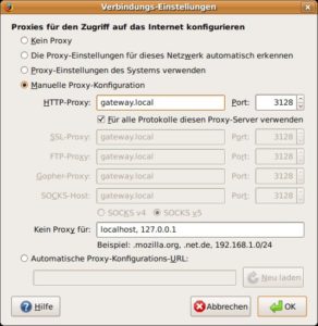 Abbildung 1: Lediglich die Konfiguration des Browsers erfolgt auf jedem Client.