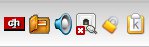 Abbildung 1: Besteht keine Verbindung, zeigt der Network-Manager (Mitte) eine Steckdose mit einem rot-weißen Kreuz an.