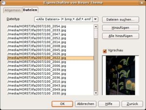 Abbildung 10: So fügen Sie neue Dateien in Ihre OpenOffice-Gallery ein, damit Sie anschließend schnellen Zugriff auf die Gestaltungsmittel haben.