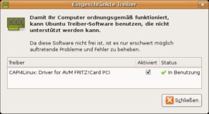 Abbildung 1: Ein neues Tool hilft Ihnen bei der Einrichtung proprietärer Treiber, zum Beispiel für ISDN- oder Grafikkarten.