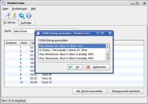 Abbildung 11: Auf Abruf: Erst wenn Sie die CD-Abfrage im Internet machen, werden Titelinformationen abgerufen.
