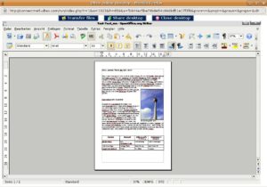 Abbildung 11: Wiedererkennungseffekt: Ulteo virtualisiert einen kompletten Linux-Desktop inklusive OpenOffice und macht diesen online zugänglich.