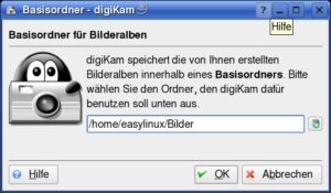 Abbildung 1: Beim ersten Start legen Sie das Bilderverzeichnis von Digikam fest.