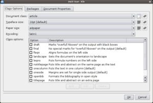 Abbildung 12: Kiles Quickstart-Assistent bietet mehr Features als das Texmaker-Pendant.