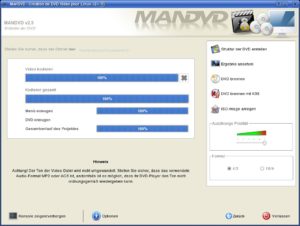 Abbildung 12: Im letzten Dialog erstellt ManDVD die Video-DVD und brennt diese auf Wunsch gleich mit.
