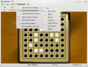 Abbildung 15: Niveau anpassen: Der Computer spielt immer nur so stark, wie Sie ihn lassen.