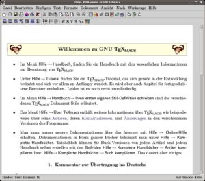 Abbildung 15: TeXmacs ist der einzige hier vorgestellte WYSIWYM-LaTeX-Editor.