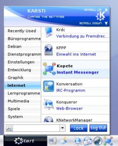 Abbildung 2: Die Menüstruktur von Kbfx ist so organisiert, dass Sie sich nicht mehr durch die vielen Programmkategorien hangeln müssen.