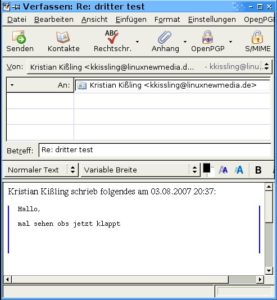 Abbildung 2: Nun wissen Sie nicht mehr nur, wer Ihnen schrieb, sondern auch wann das geschah.