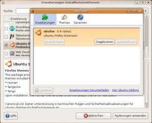 Abbildung 2: Firefox-Plug-ins speziell für Ubuntu – die Entwickler haben eine Liste mit garantiert lauffähigen Erweiterungen zusammengestellt.