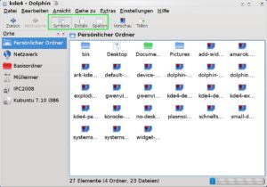Abbildung 2: Der neue Dateimanager wirkt übersichtlicher und aufgeräumter als Konqueror.