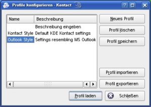 Abbildung 2: Outlook-Stil: Hier wählen Sie ein vorgefertigtes Profil, das ähnlich ist wie die Einstellungen in Outlook.