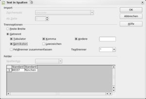 Abbildung 2: Über die neue Funktion "Text in Spalten" verteilen Sie den Mehrfachinhalt einzelner Zellen ganz leicht auf mehrere Spalten.