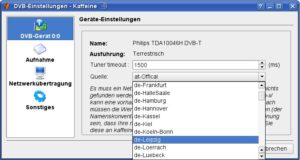 Abbildung 2: Hier teilen Sie Kaffeine mit, in welcher Region Sie leben.