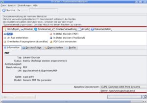 Abbildung 2: Drucker konfigurieren Sie unter Kubuntu 8.04 über das "Drucker"-Menü in den Systemeinstellungen.