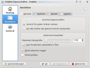 Abbildung 2: Im Einrichtungsdialog weisen Sie Dolphin an, die aktuelle Verzeichnisansicht für alle Ordner zu übernehmen.
