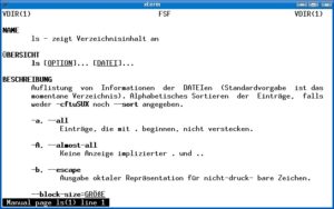 Abbildung 2: Viele Manpages sind bereits ins Deutsche übersetzt worden.