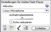 Abbildung 2: Schlägt der farbige Pegel neben dem Mikrofon aus, stimmen die Einstellungen in KMixer.