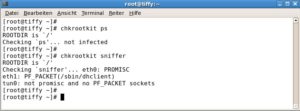 Abbildung 2: Chkrootkit testet das Programm     <code srcset=