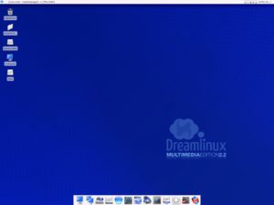 Abbildung 2: Nach dem Start präsentiert sich die Oberfläche von Dreamlinux aufgeräumt.